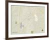 Political Map of Starkville, MS-null-Framed Art Print