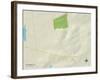 Political Map of Stateburg, SC-null-Framed Art Print