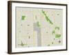 Political Map of Sterling Heights, MI-null-Framed Art Print