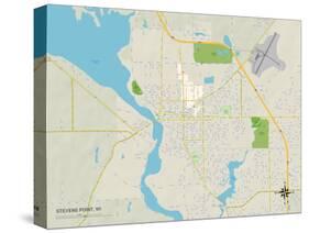 Political Map of Stevens Point, WI-null-Stretched Canvas