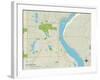 Political Map of Stillwater, MN-null-Framed Art Print