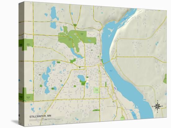 Political Map of Stillwater, MN-null-Stretched Canvas