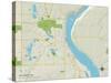 Political Map of Stillwater, MN-null-Stretched Canvas