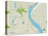 Political Map of Stillwater, MN-null-Stretched Canvas