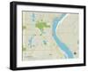 Political Map of Stillwater, MN-null-Framed Art Print