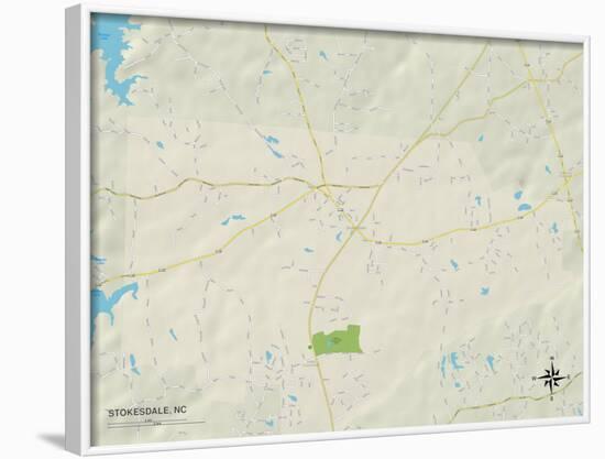 Political Map of Stokesdale, NC-null-Framed Art Print