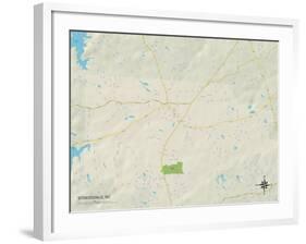 Political Map of Stokesdale, NC-null-Framed Art Print