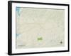 Political Map of Stokesdale, NC-null-Framed Art Print