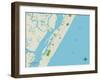 Political Map of Stone Harbor, NJ-null-Framed Art Print