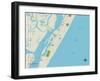 Political Map of Stone Harbor, NJ-null-Framed Art Print