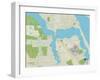 Political Map of Stuart, FL-null-Framed Art Print