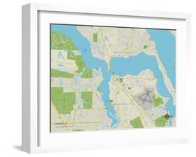 Political Map of Stuart, FL-null-Framed Art Print