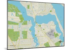 Political Map of Stuart, FL-null-Mounted Art Print