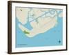 Political Map of Sullivans Island, SC-null-Framed Art Print