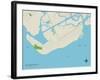 Political Map of Sullivans Island, SC-null-Framed Art Print