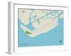 Political Map of Sullivans Island, SC-null-Framed Art Print