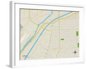 Political Map of Summit, IL-null-Framed Art Print