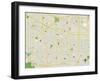 Political Map of Sunnyvale, CA-null-Framed Art Print