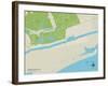 Political Map of Sunset Beach, NC-null-Framed Art Print