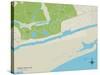 Political Map of Sunset Beach, NC-null-Stretched Canvas