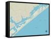 Political Map of Surf City, NC-null-Framed Stretched Canvas