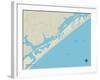 Political Map of Surf City, NC-null-Framed Art Print