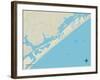 Political Map of Surf City, NC-null-Framed Art Print