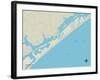 Political Map of Surf City, NC-null-Framed Art Print