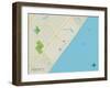 Political Map of Surfside Beach, SC-null-Framed Art Print