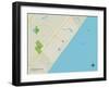 Political Map of Surfside Beach, SC-null-Framed Art Print