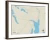 Political Map of Surry, ME-null-Framed Art Print