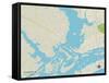 Political Map of Swansboro, NC-null-Framed Stretched Canvas