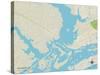 Political Map of Swansboro, NC-null-Stretched Canvas