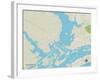 Political Map of Swansboro, NC-null-Framed Art Print