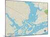 Political Map of Swansboro, NC-null-Mounted Art Print