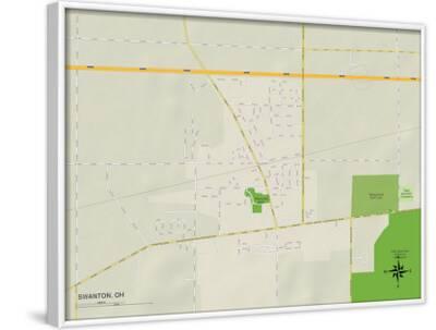 'Political Map of Swanton, OH' Art | AllPosters.com