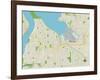 Political Map of Tacoma, WA-null-Framed Art Print