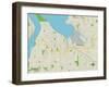 Political Map of Tacoma, WA-null-Framed Art Print