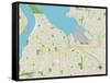 Political Map of Tacoma, WA-null-Framed Stretched Canvas