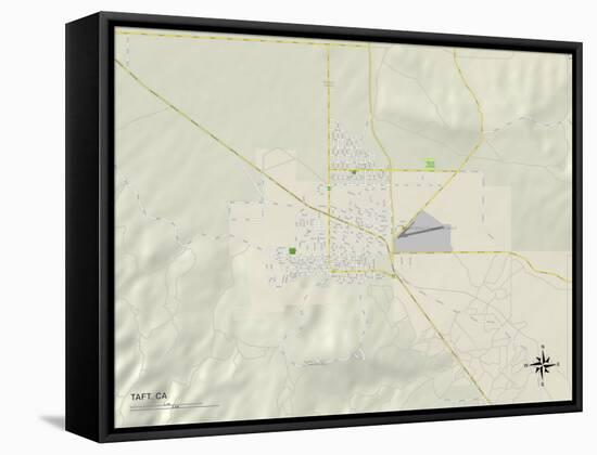Political Map of Taft, CA-null-Framed Stretched Canvas