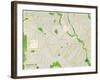 Political Map of Takoma Park, MD-null-Framed Art Print