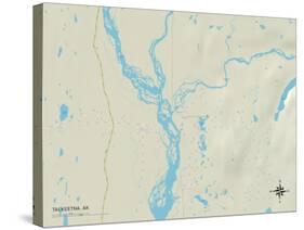 Political Map of Talkeetna, AK-null-Stretched Canvas