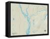 Political Map of Talkeetna, AK-null-Framed Stretched Canvas