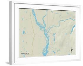 Political Map of Talkeetna, AK-null-Framed Art Print