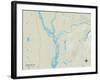 Political Map of Talkeetna, AK-null-Framed Art Print