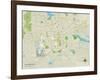 Political Map of Tallahassee, FL-null-Framed Art Print