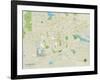 Political Map of Tallahassee, FL-null-Framed Art Print