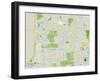 Political Map of Tamarac, FL-null-Framed Art Print