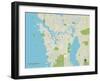 Political Map of Tarpon Springs, FL-null-Framed Art Print