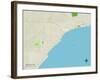 Political Map of Tawas City, MI-null-Framed Art Print